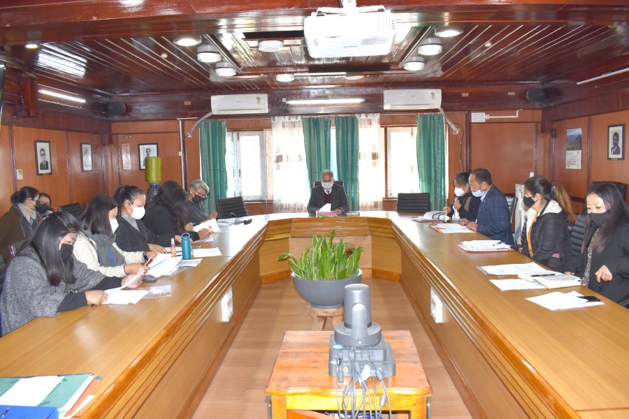 The State Press Accreditation Committee meeting is being held at the Chief Secretary’s Conference Hall, Kohima on February 15. (DIPR Photo)